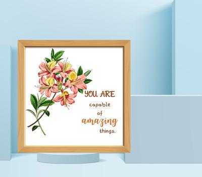 framed flower wall décor for office