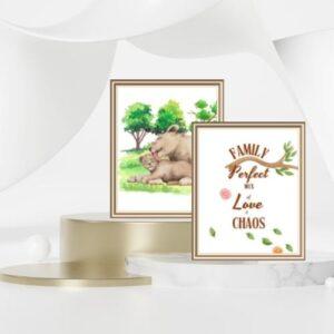 lioness and cub prints