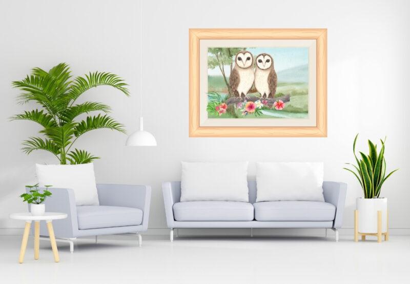 love birds wall art