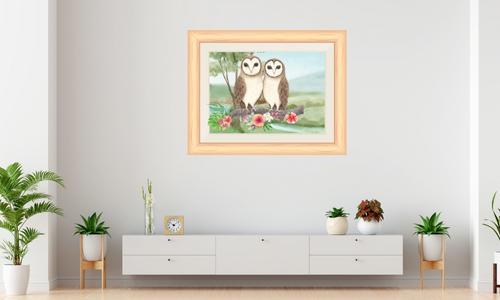 love birds wall art set