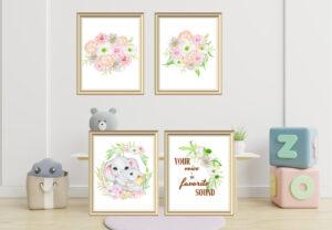 majestic beauty wall art set of 4