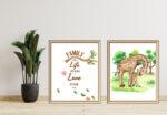 mommy giraffe and baby set