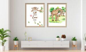 mommy giraffe and baby set of 2