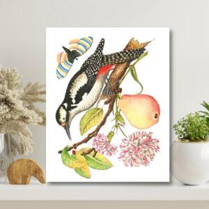 nature scene wall art; bird