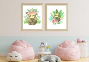 nursery animal wall art set