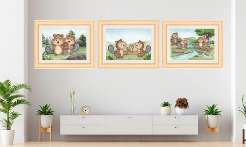 otter wall art set