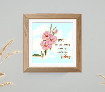 pink flower wall décor art prints