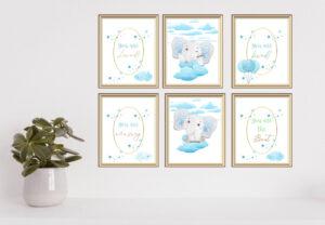 playful elephant art set