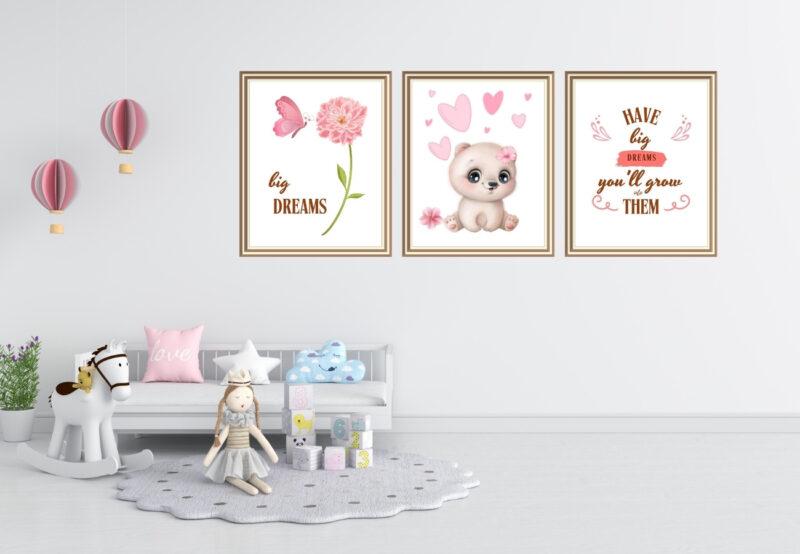 polar bear wall art set