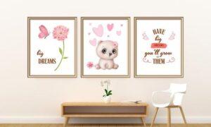 polar bear wall art set of 3