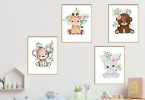 printable baby animal art set