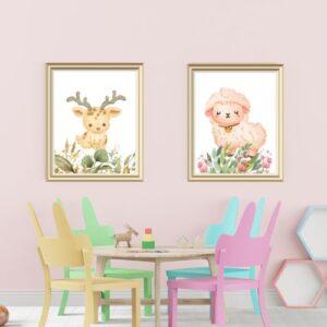 printable baby animal wall décor