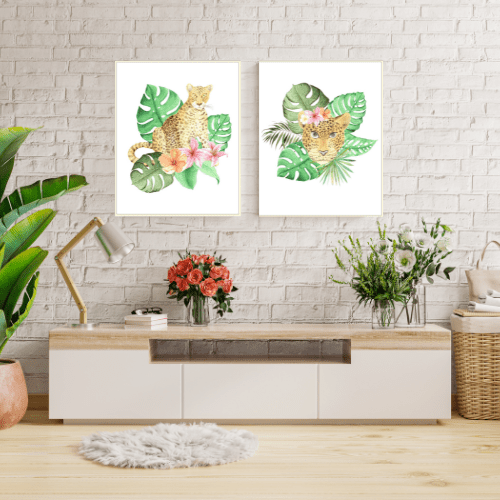 printable chilling tiger wall art