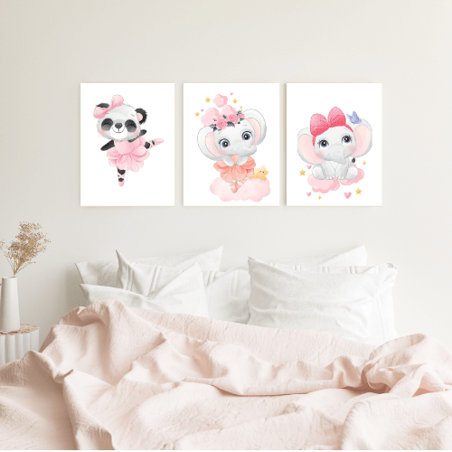 printable colourful animal wall art