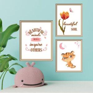 printable cute tiger wall art