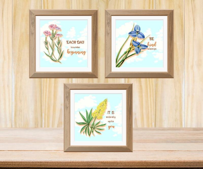 printable flower wall décor