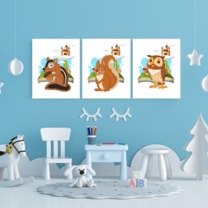 printable forest friends wall art