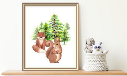 printable fox artwork prints