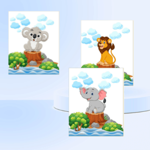 printable friendly animals wall art