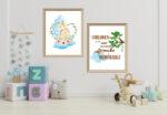 printable giraffe family wall art