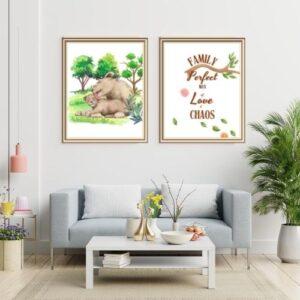 printable lioness and cub prints