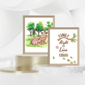 printable mommy deer and baby