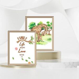 printable mommy giraffe and baby