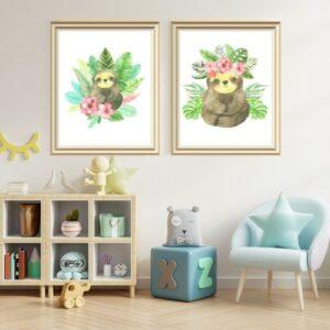 printable nursery animal wall art