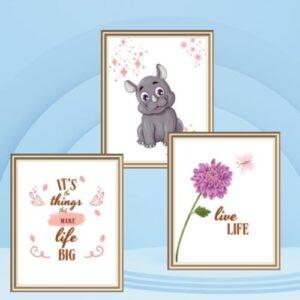 printable rhino wall art