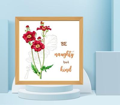 red botanical wall prints