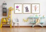 rhino wall art set