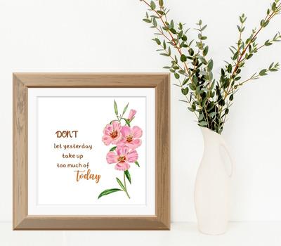 rosy flower wall décor nursery