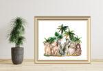 safari animal wall art