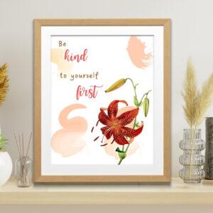 scarlet floral art décor