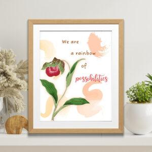 scarlet floral art décor set