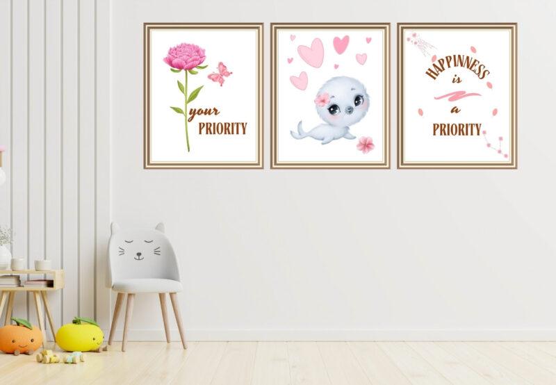 seal wall art set