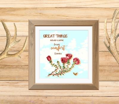simple flower wall art
