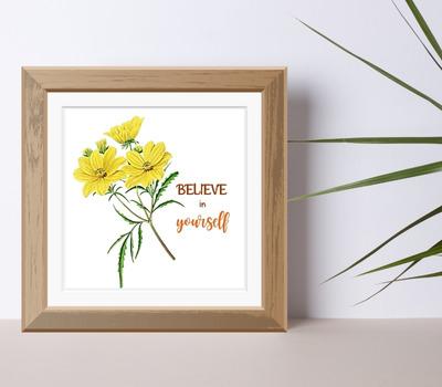 yellow flower wall art décor