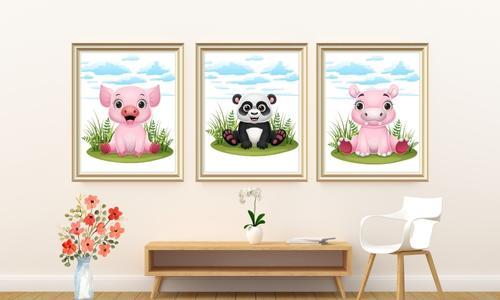baby animal wall art