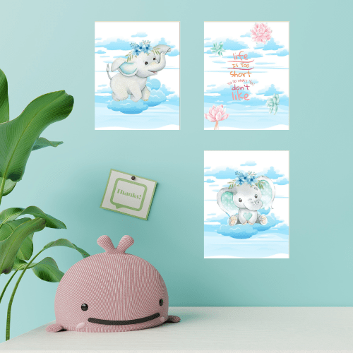 baby elephant art set