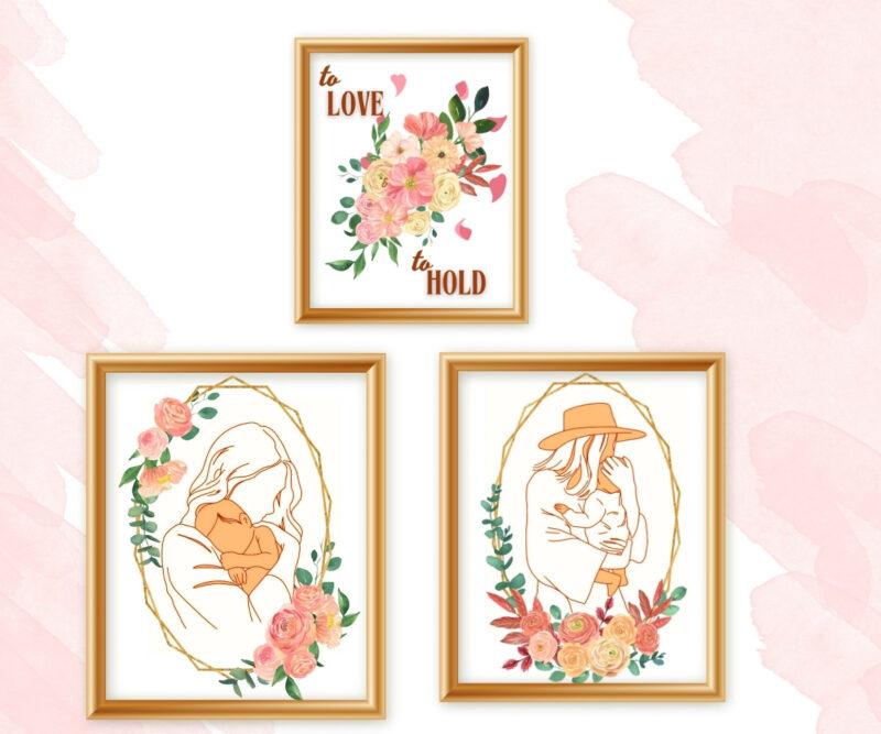 caring heart wall art prints