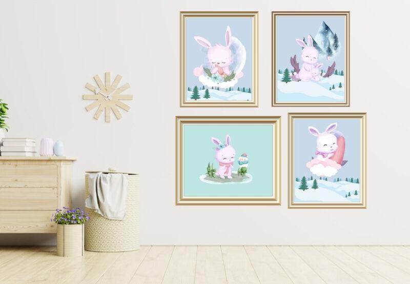 cheeky bunny wall art