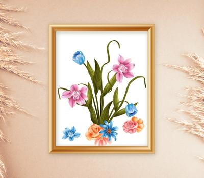 downloadable boho floral art