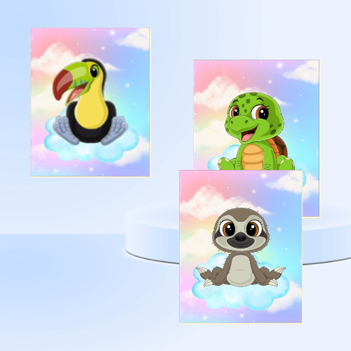 downloadable cute animal wall décor