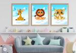 playful baby animal prints set