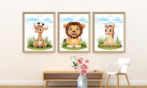 playful baby animal prints