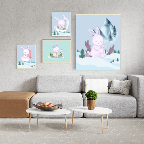 printable cheeky bunny wall art