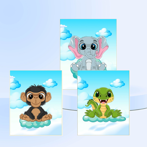 printable cute animal art prints