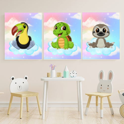 printable cute animal wall décor