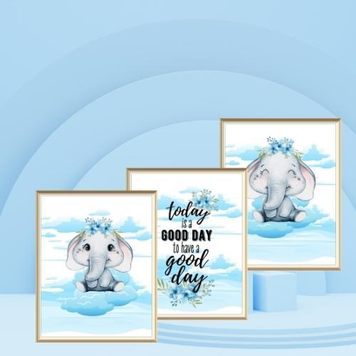 printable elephant art sets